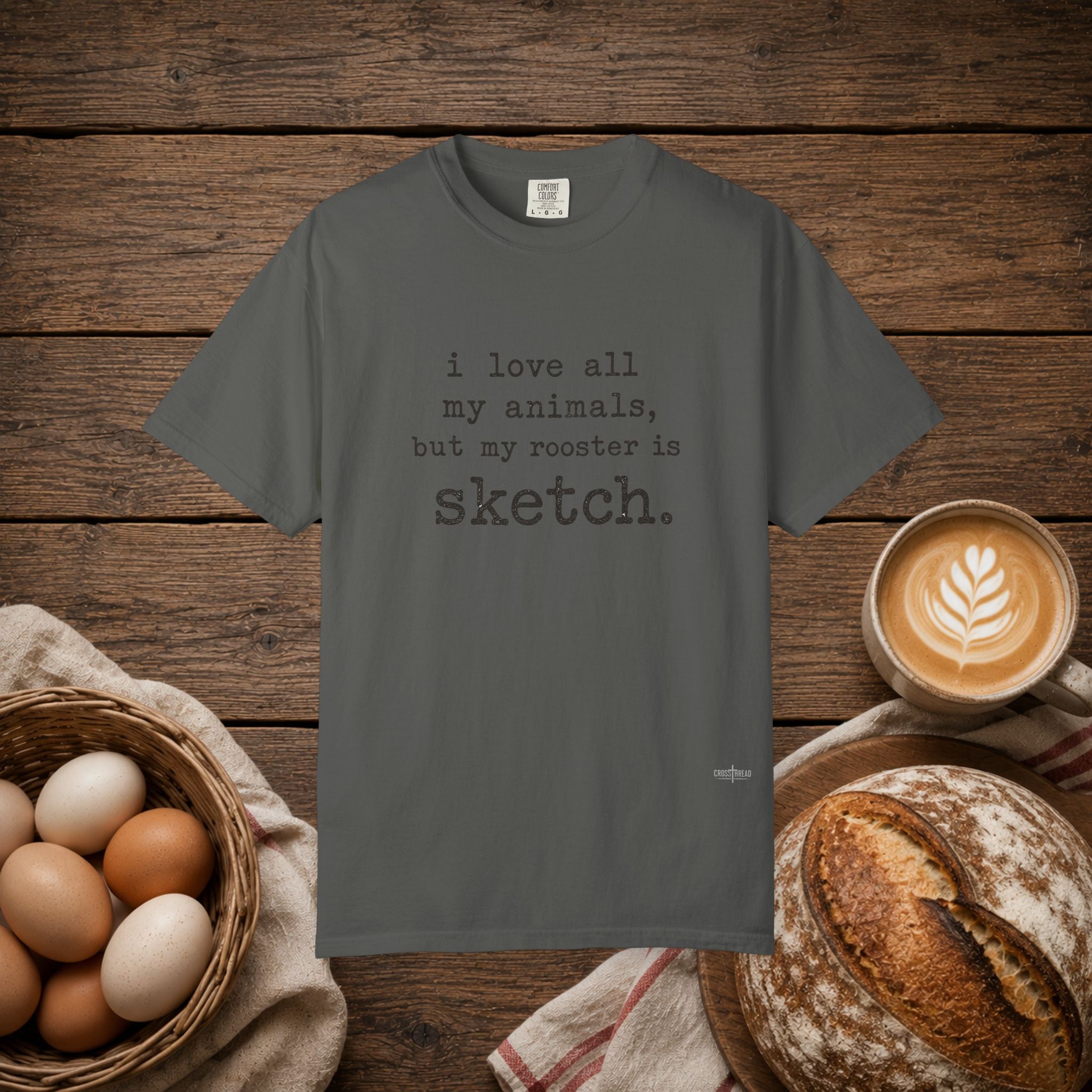 Rooster is Sketch Comfort Colors Shirt