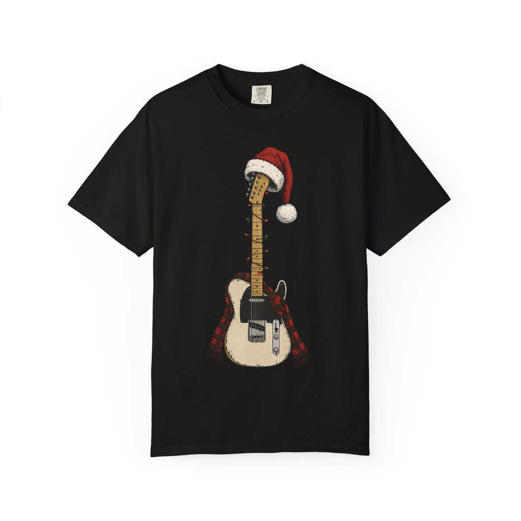 Christmas T-Style Guitar Comfort Colors Shirt