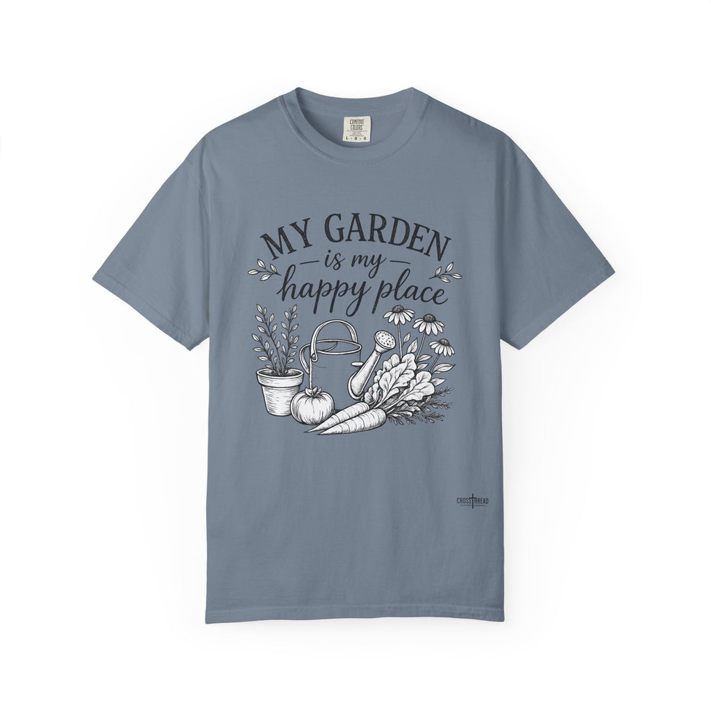 "My Garden is My Happy Place" Premium Comfort Colors T Shirt