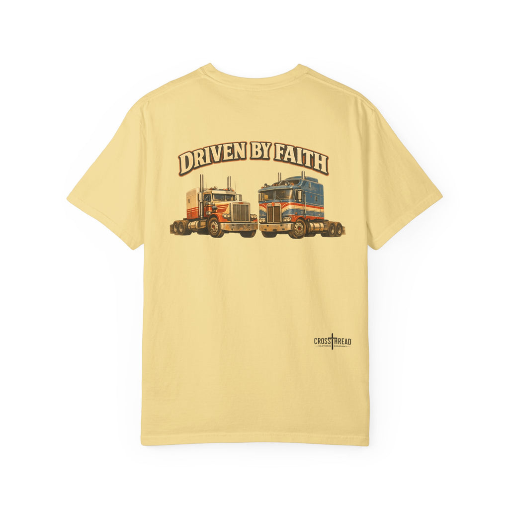 Driven by Faith Vintage Style Trucker T-Shirt