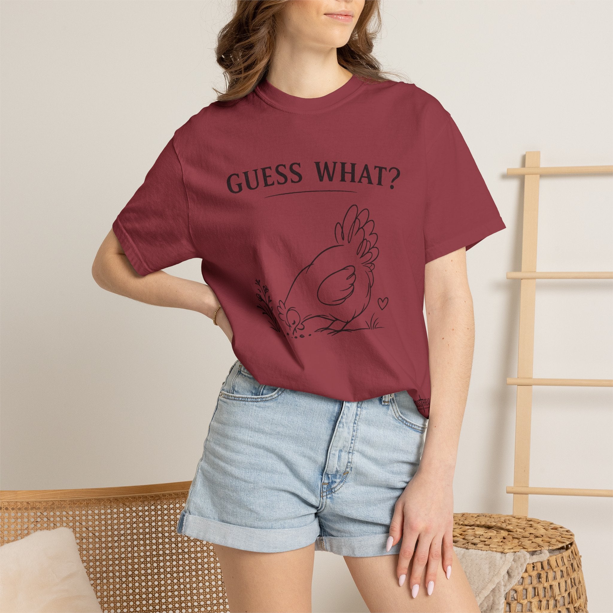 "Guess What?" Chicken Butt Cute Hen Graphic Tee
