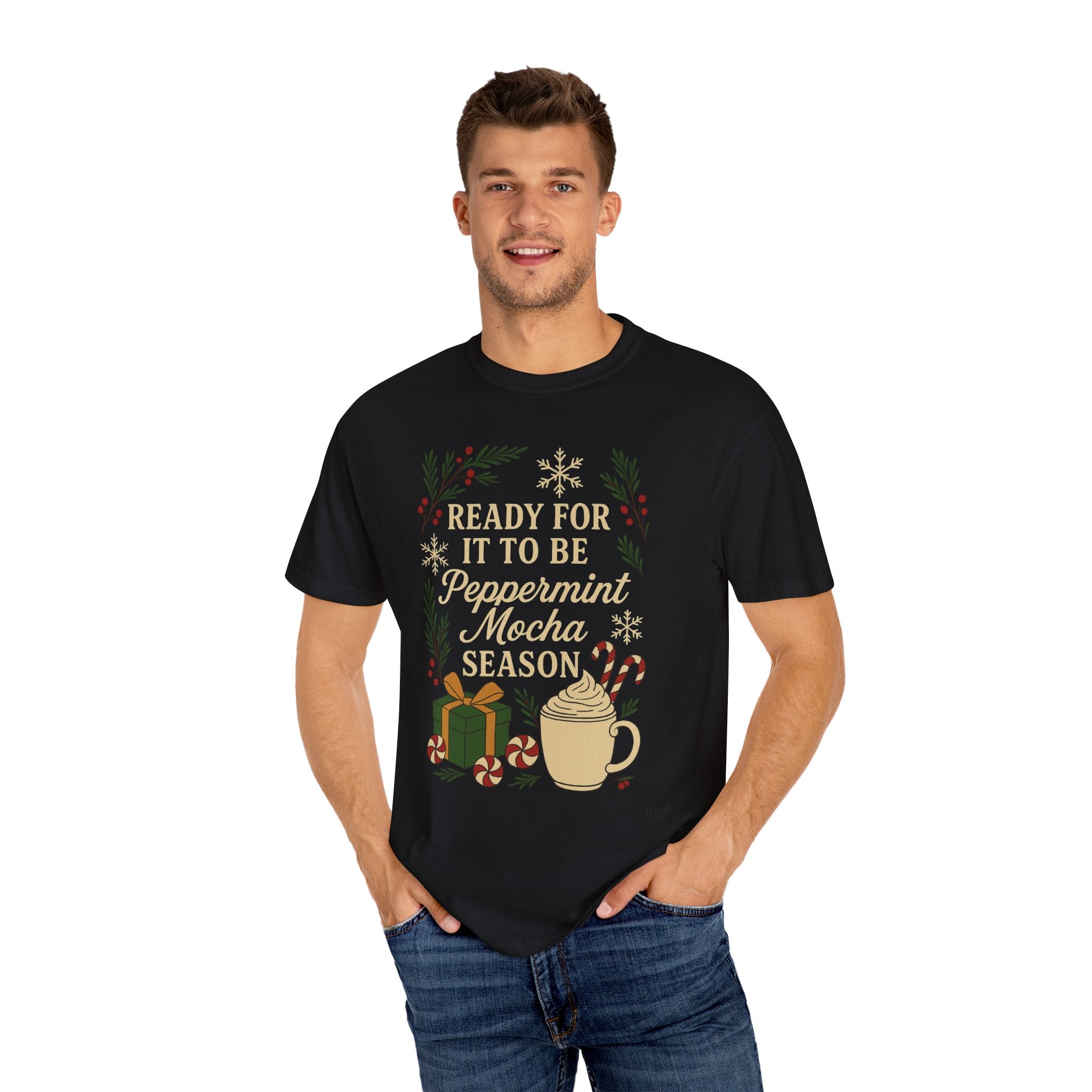 Christmas Peppermint Mocha Comfort Colors T-shirt