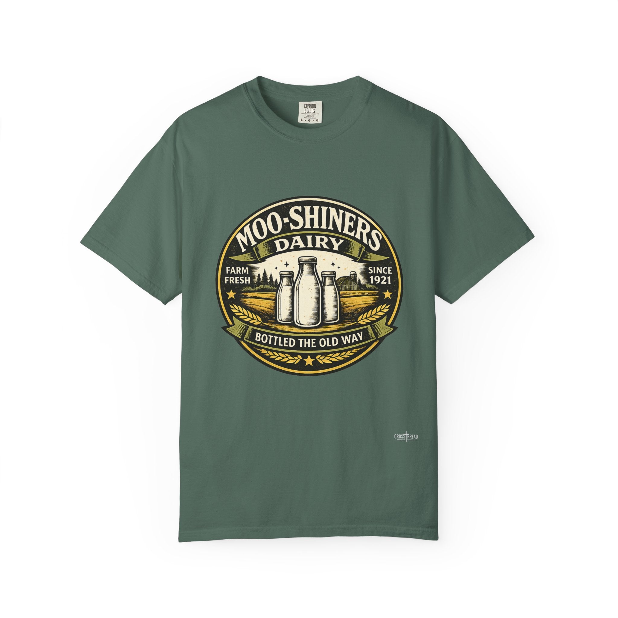 Moo-Shiners Dairy Vintage Milk Bottle T-Shirt