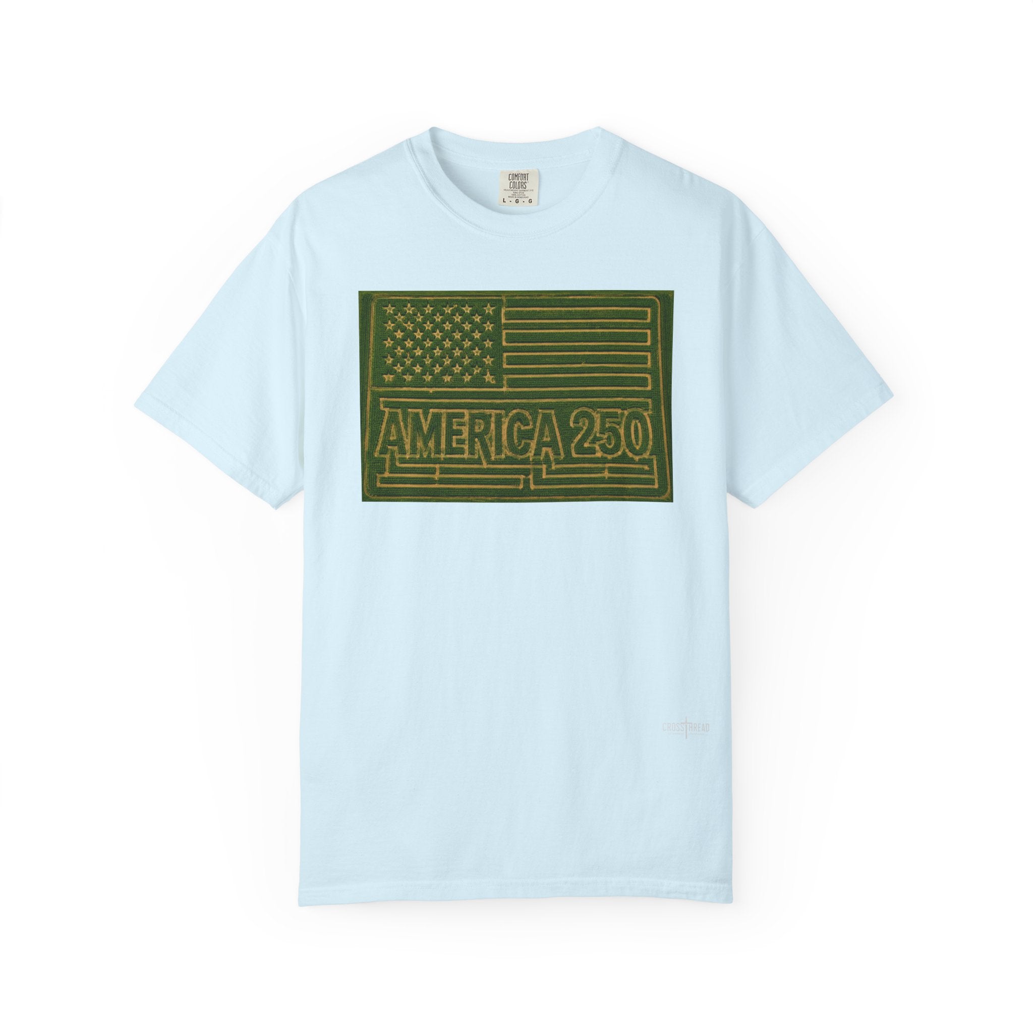 America 250 Corn Maze Flag T-Shirt — Vintage Patriotic Graphic Tee