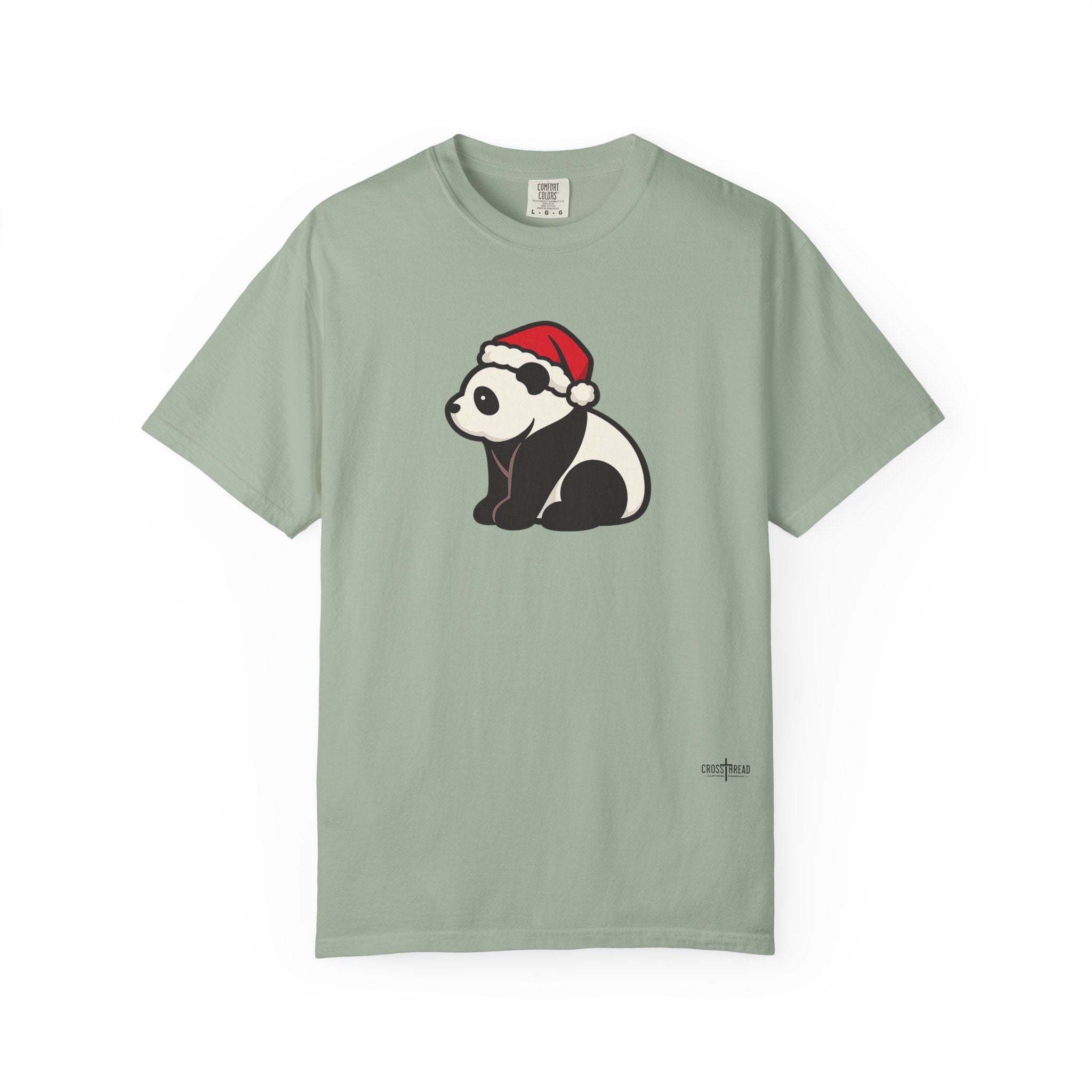 Panda Santa Hat Comfort Colors T-Shirt