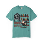 Raising Patriots & Chickens T-Shirt — Rustic American Chicken Tee