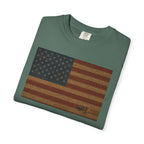 Patriotic Farmer Tractor T‑Shirt — American Flag Farm Tee
