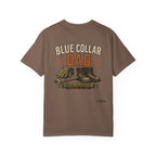 Blue Collar Dad T-Shirt — Vintage Work Gloves and Boots Design