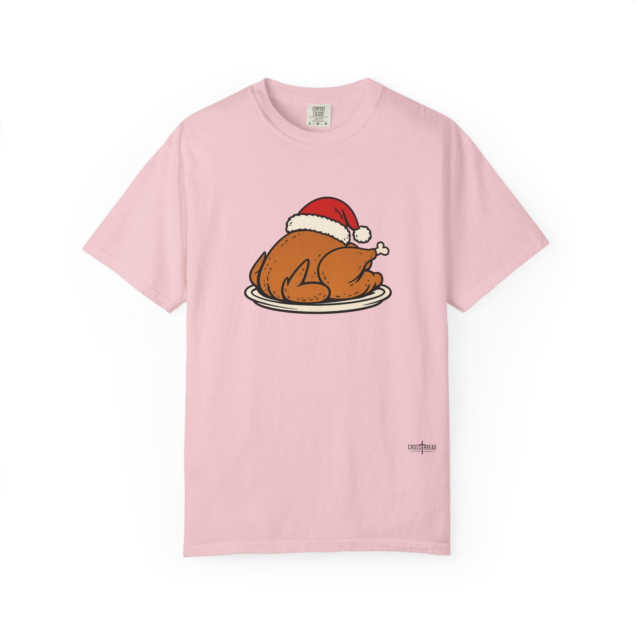Roasted Turkey Santa Hat Comfort Colors Shirt