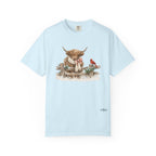 Highland Cow and Cardinal Comfort Colors Shirt