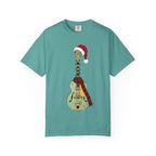 Christmas Aspen Green Hollowbody Guitar Comfort Colors Shirt