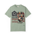 Raising Patriots & Chickens T-Shirt — Rustic American Chicken Tee