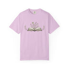Floral Open Book T-Shirt — Book Lover Reading Tee