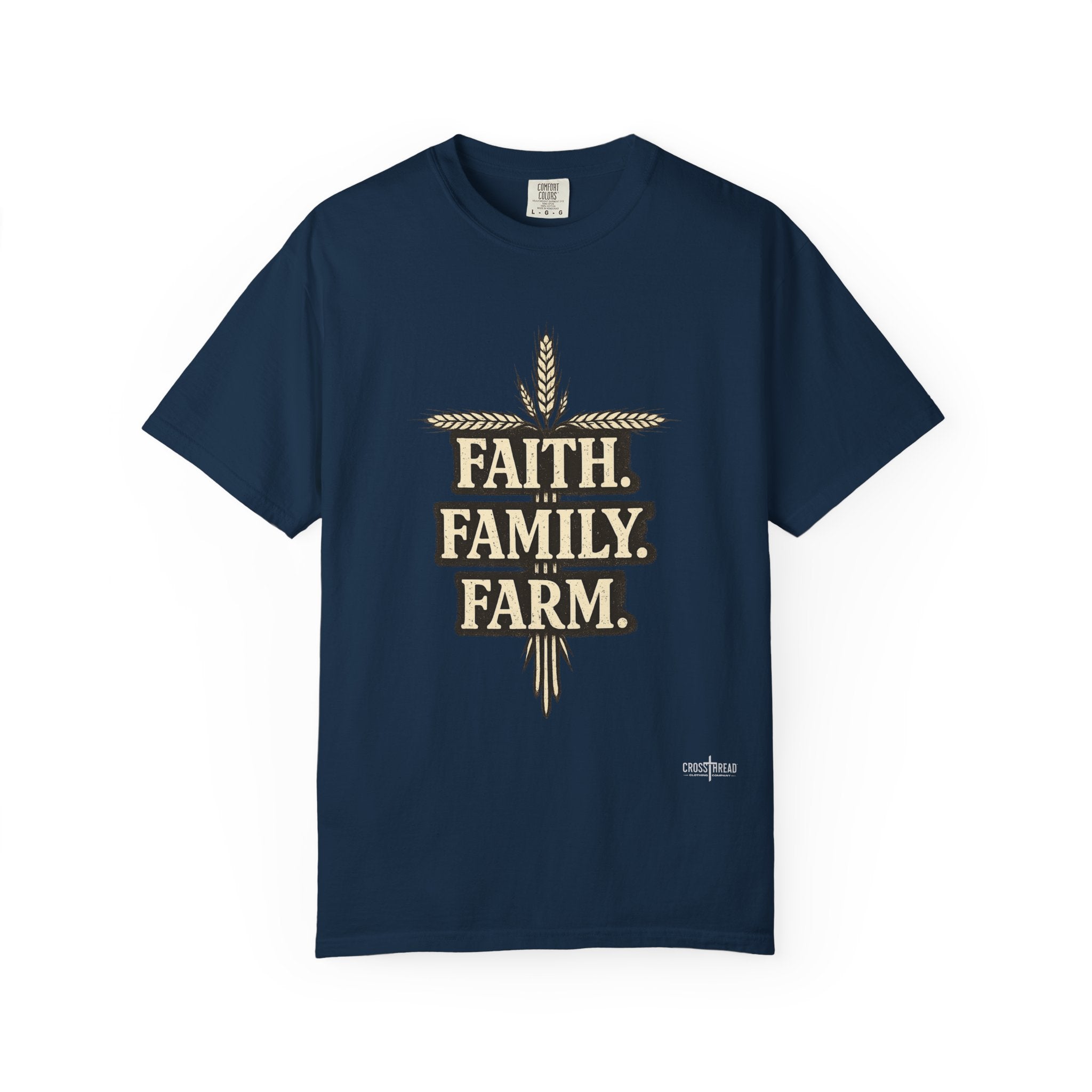 Faith Family Farm T-Shirt — Rustic Farmhouse Graphic Tee