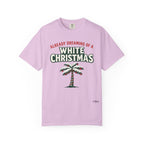 White Christmas Palm Tree T-Shirt – 'Already Dreaming of a White Christmas' Holiday Tee