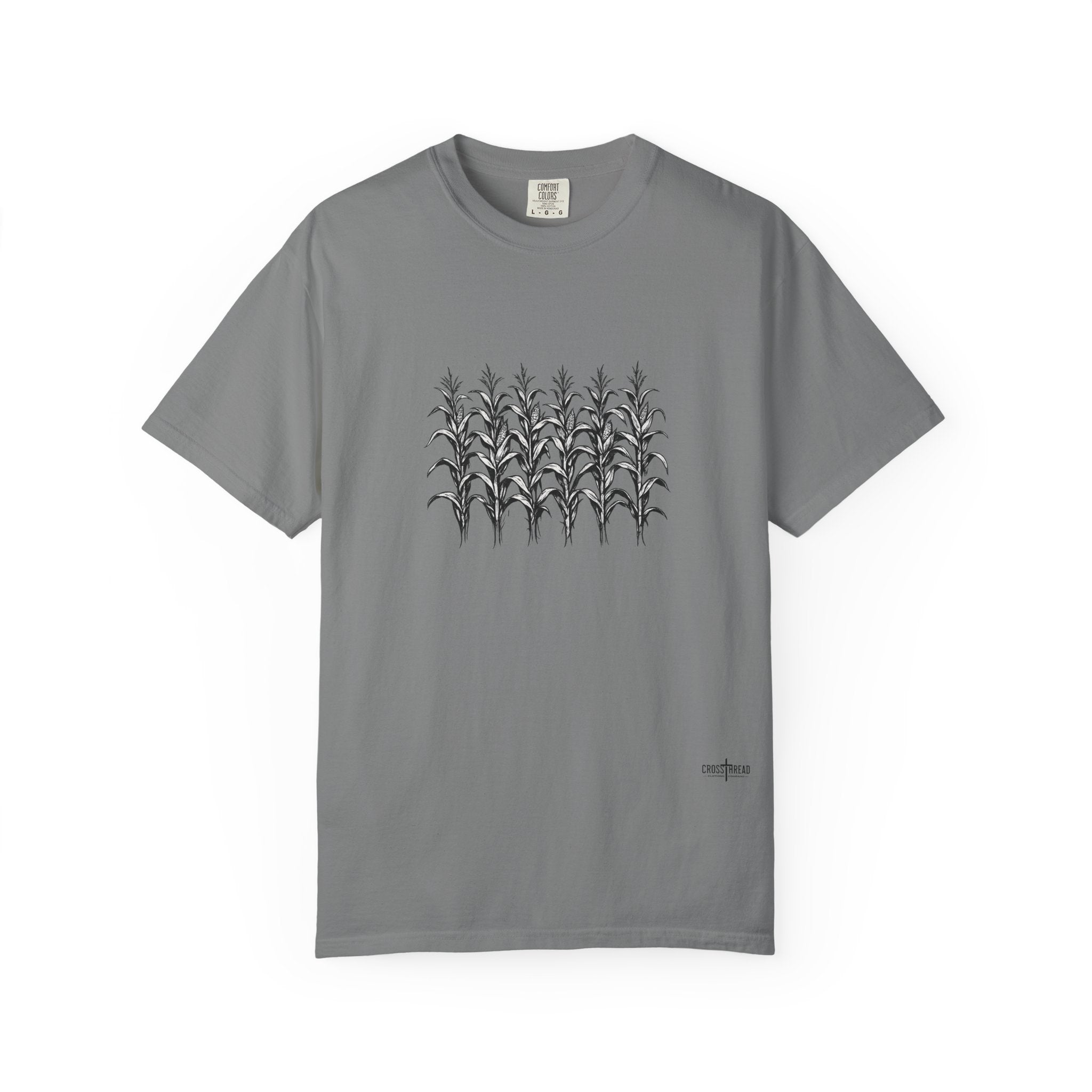 Row of Corn Graphic T-Shirt — Minimal Botanical Farm Tee
