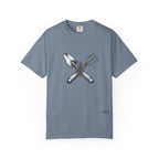 Gardener Crossed Trowel & Cultivator Tee — Vintage Gardening Tool Graphic Shirt