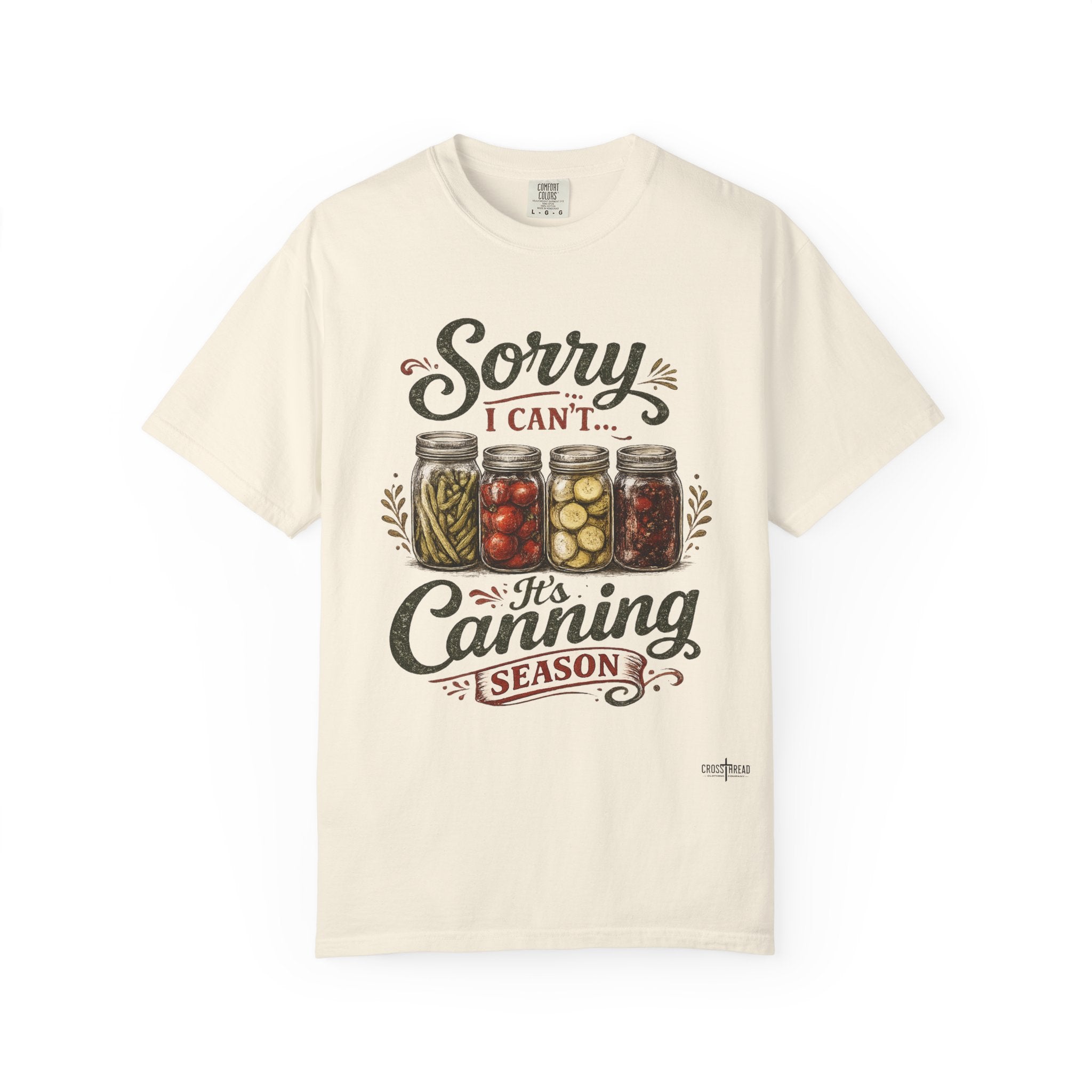 Canning Season T-Shirt — "Sorry I Can't... It's Canning Season" Vintage Mason Jar Tee