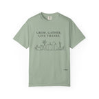 Grow. Gather. Give Thanks. T-Shirt — Garden Harvest Graphic Tee