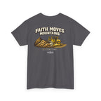 Faith Moves Mountains T‑Shirt — Inspirational Mountain & Bulldozer Graphic Tee