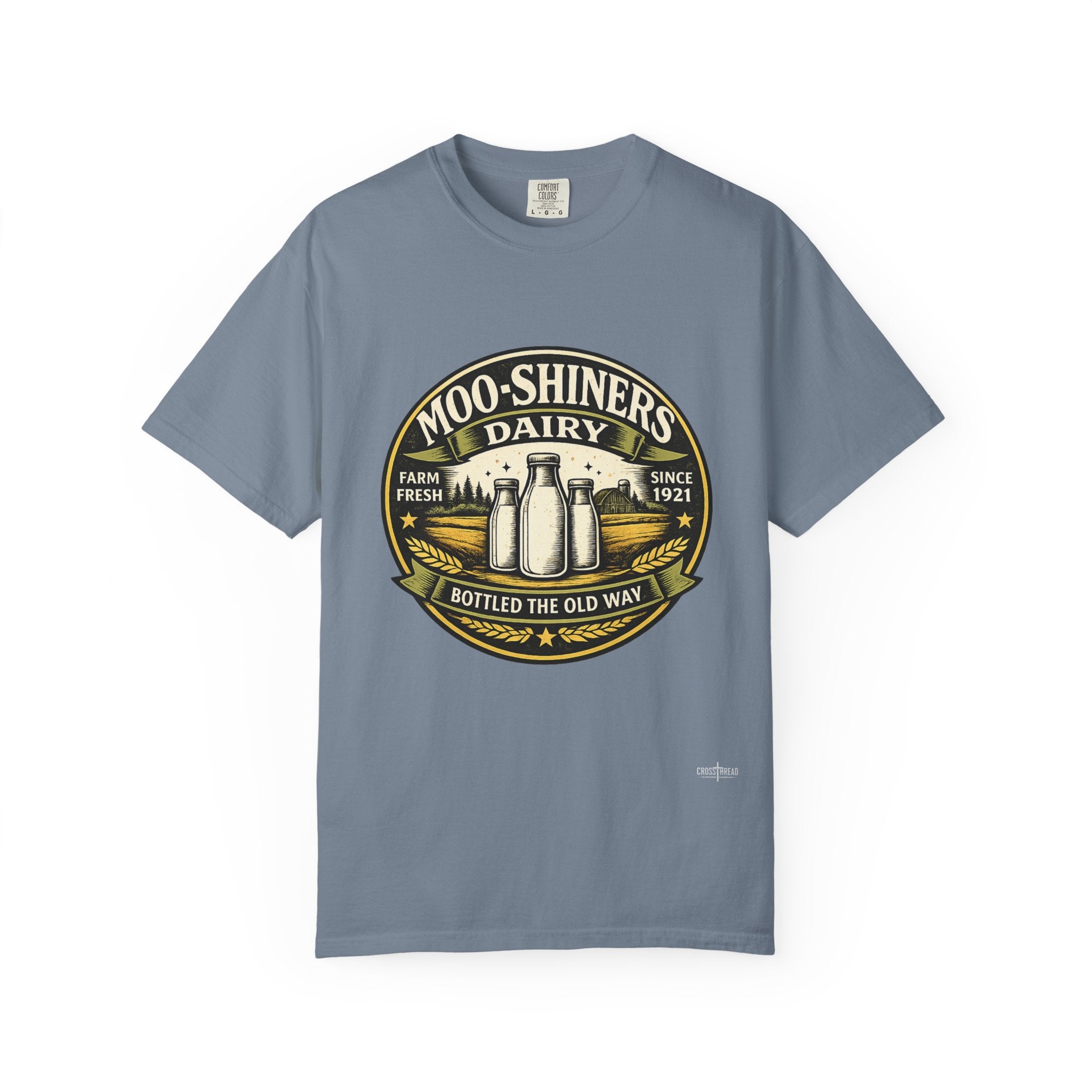 Moo-Shiners Dairy Vintage Milk Bottle T-Shirt