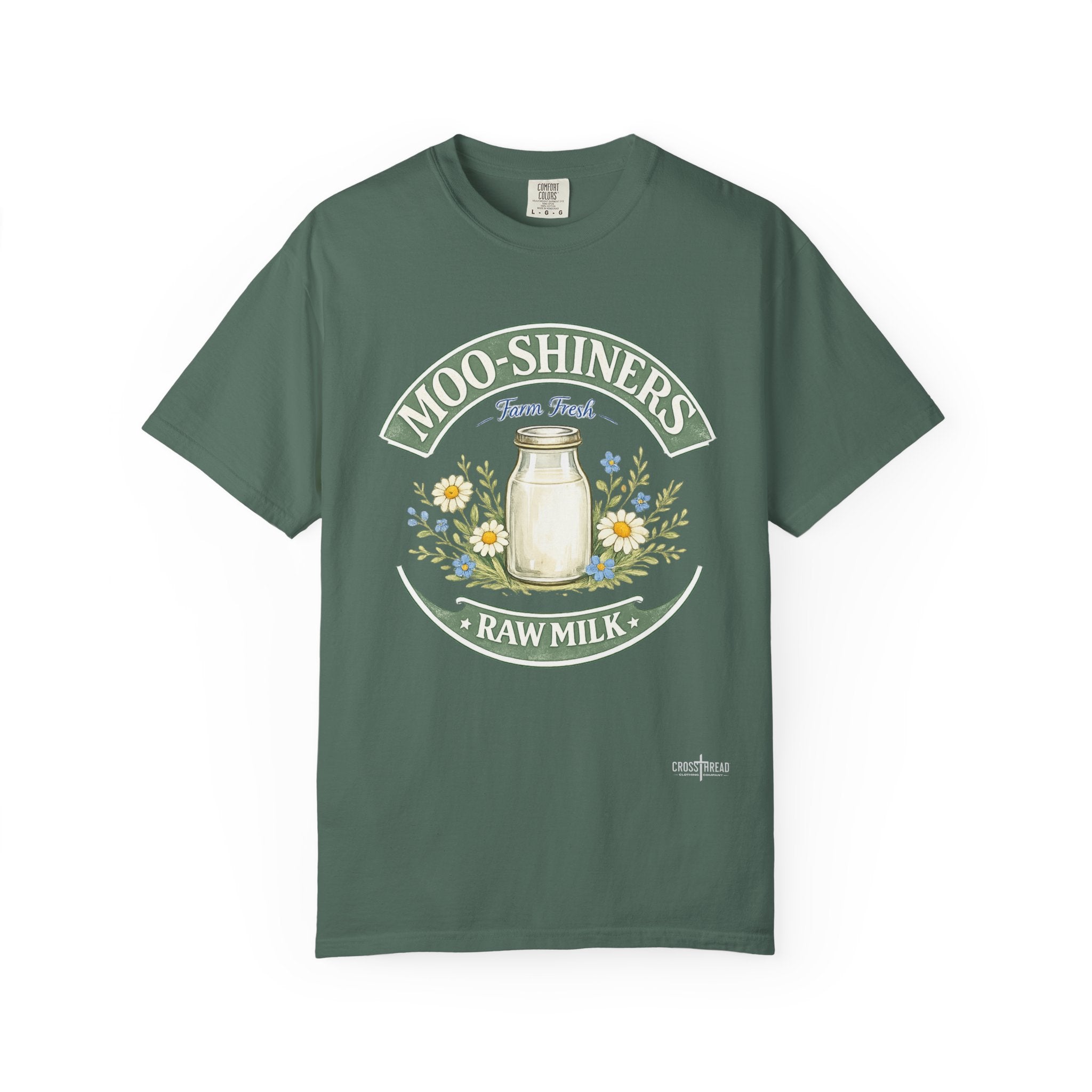 "Moo-Shiners Raw Milk" Vintage Logo Graphic T
