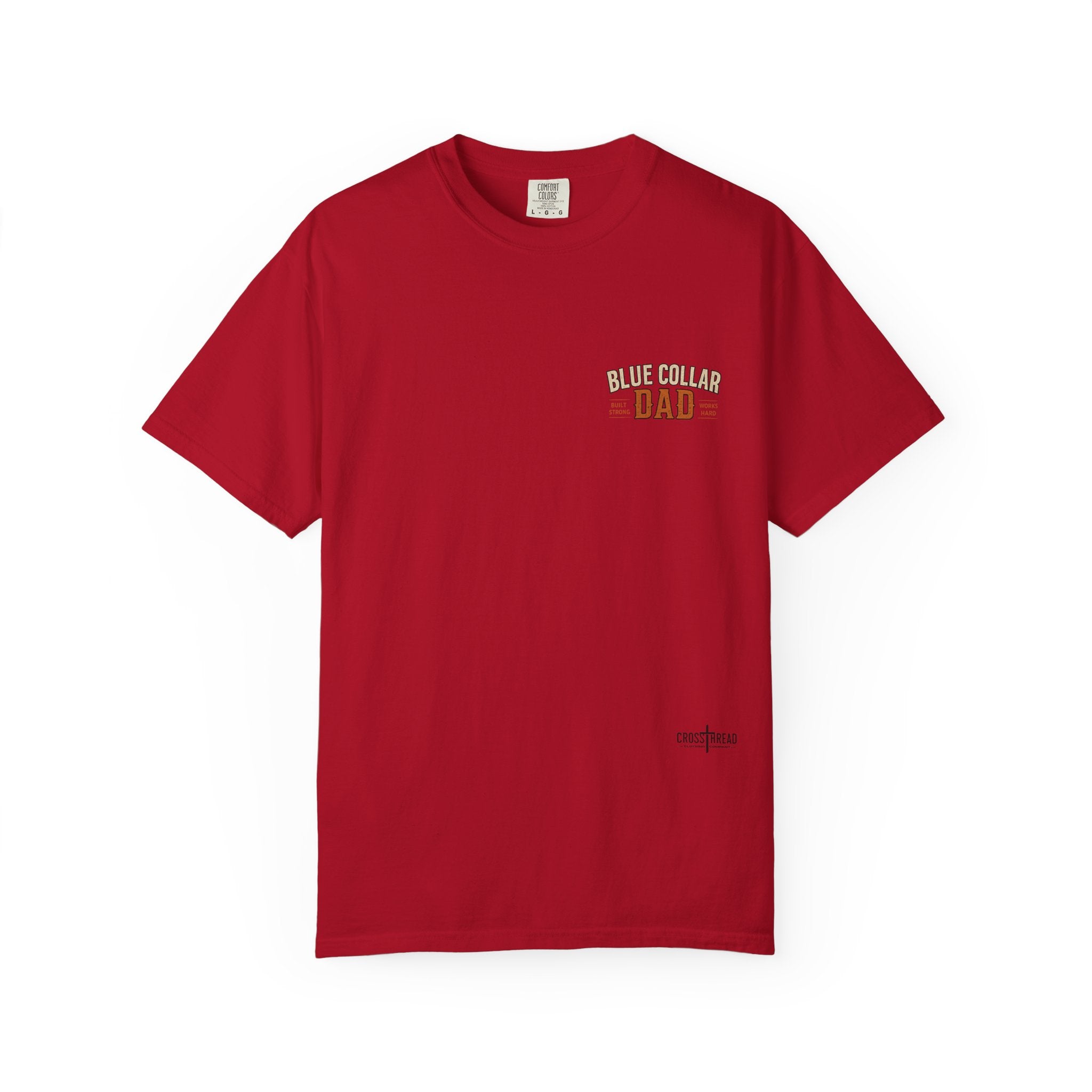 Blue Collar Dad T-Shirt — Vintage Work Gloves and Boots Design