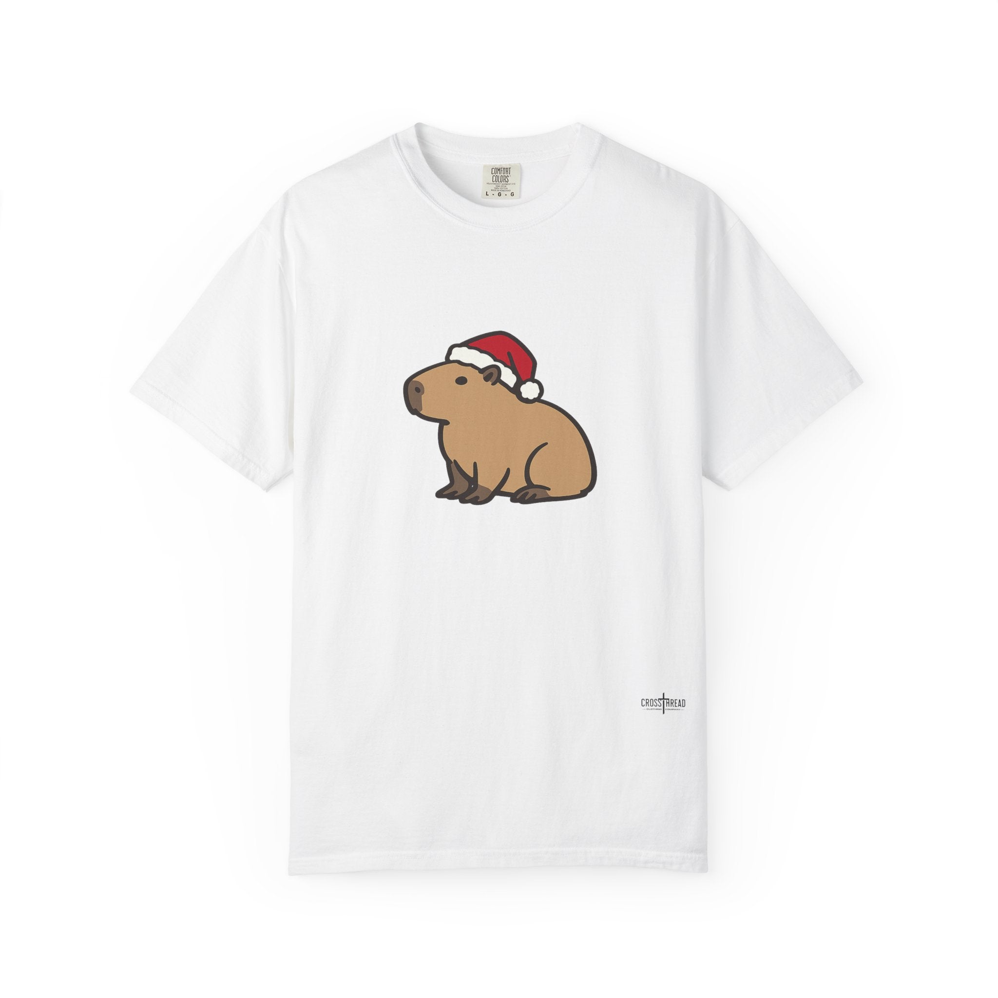 Capybara Santa Hat Comfort Colors T-Shirt