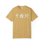 Faith Family Work T-Shirt — Inspirational Christian Men’s Tee