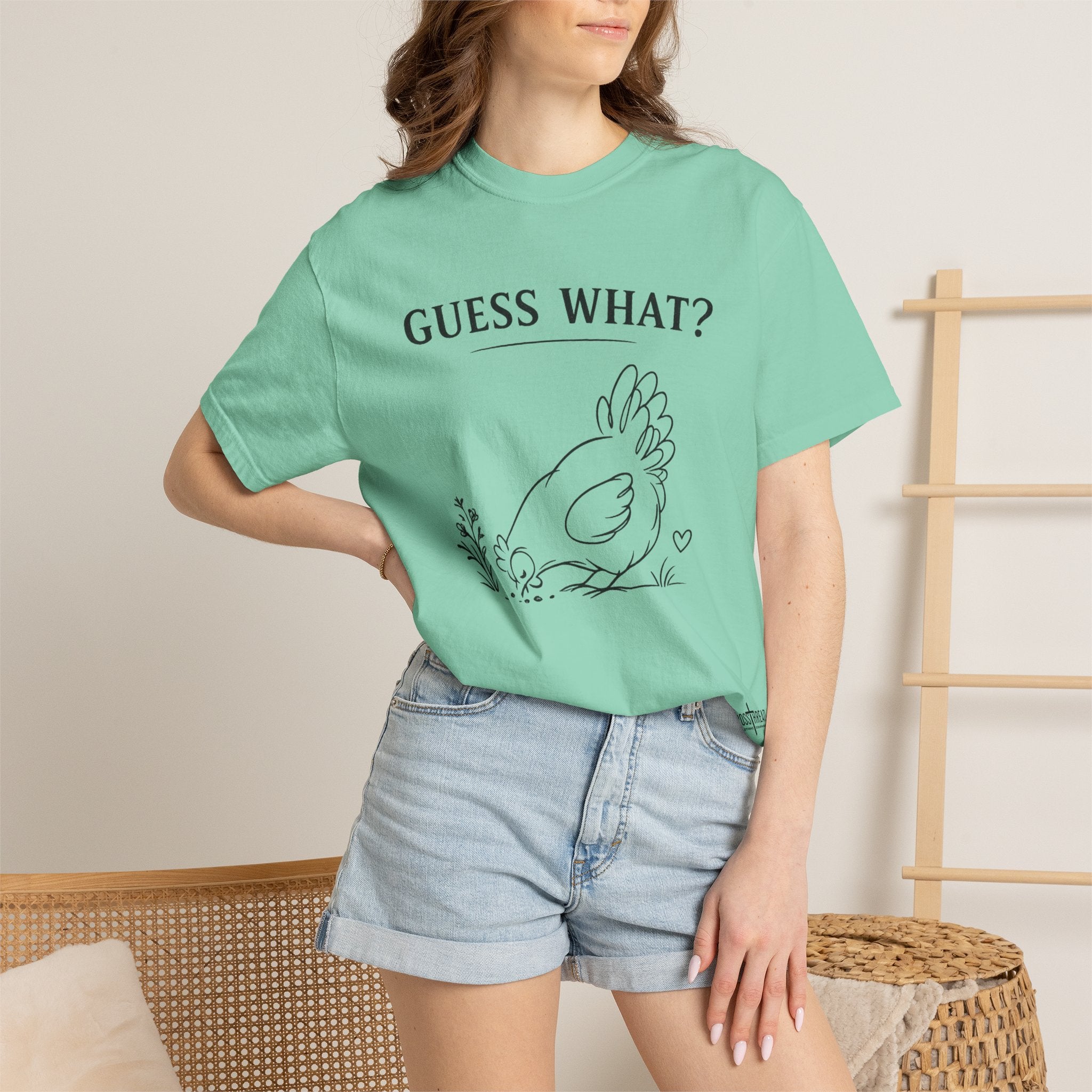 "Guess What?" Chicken Butt Cute Hen Graphic Tee