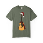 Christmas Acoustic Guitar Comfort Colors Shirt