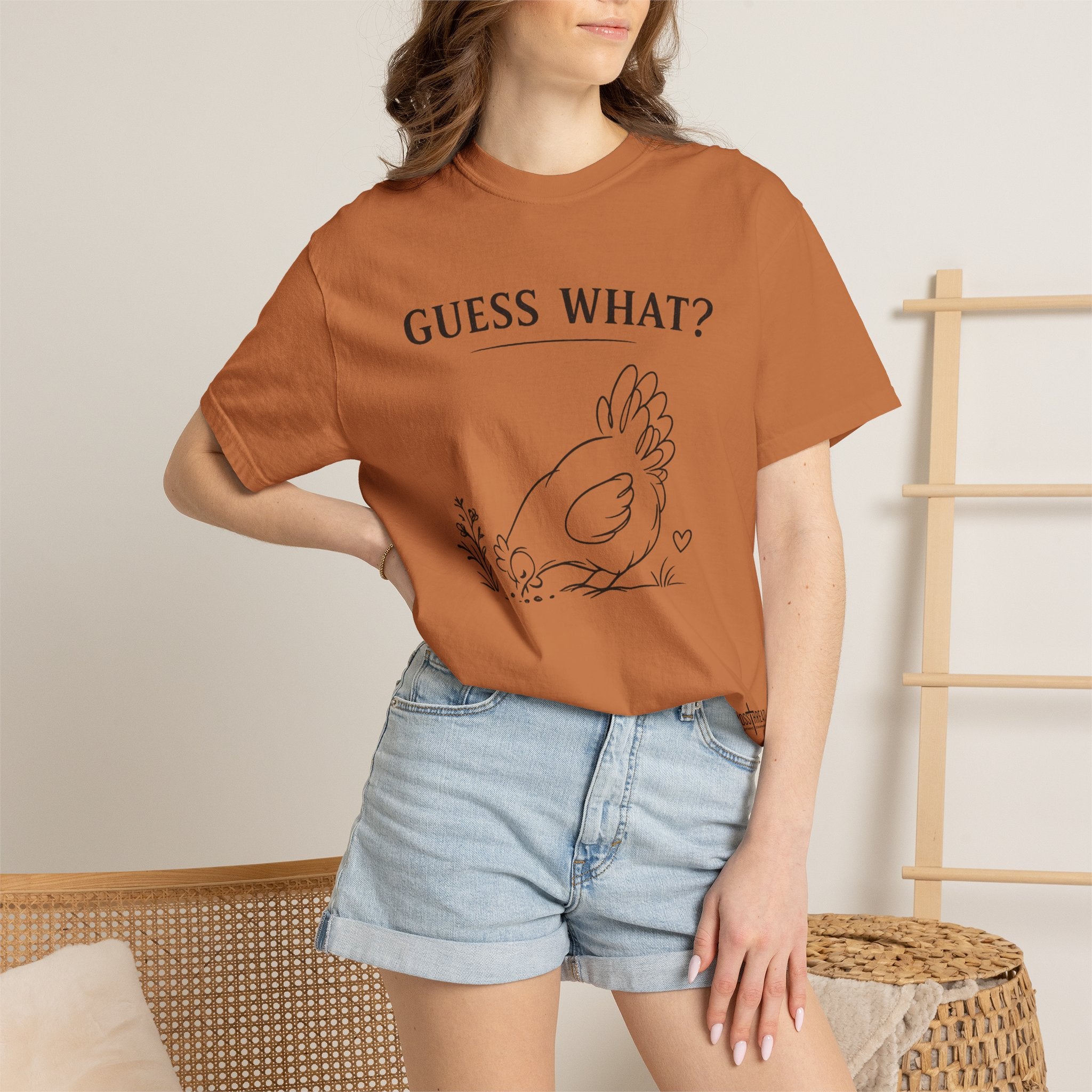 "Guess What?" Chicken Butt Cute Hen Graphic Tee