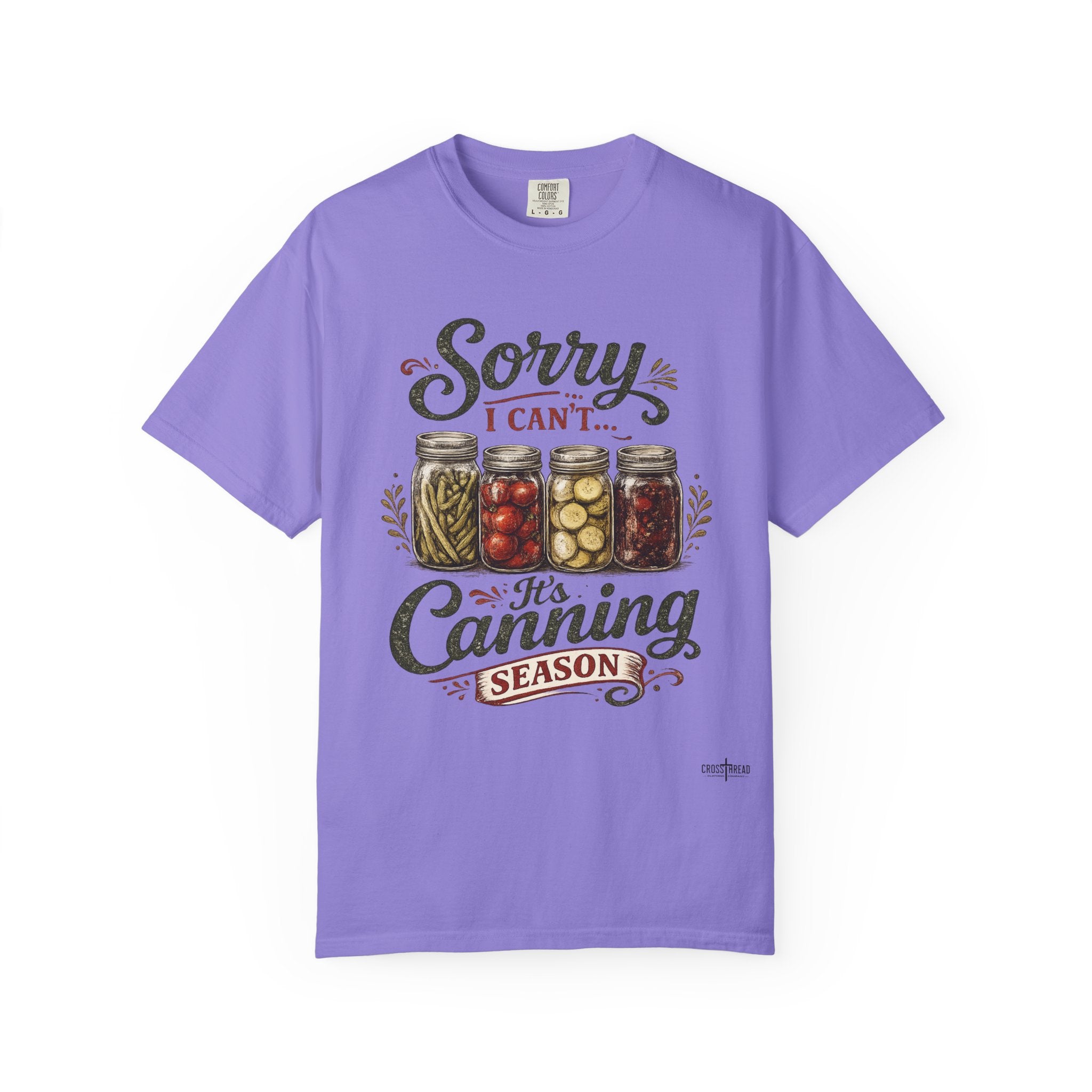 Canning Season T-Shirt — "Sorry I Can't... It's Canning Season" Vintage Mason Jar Tee