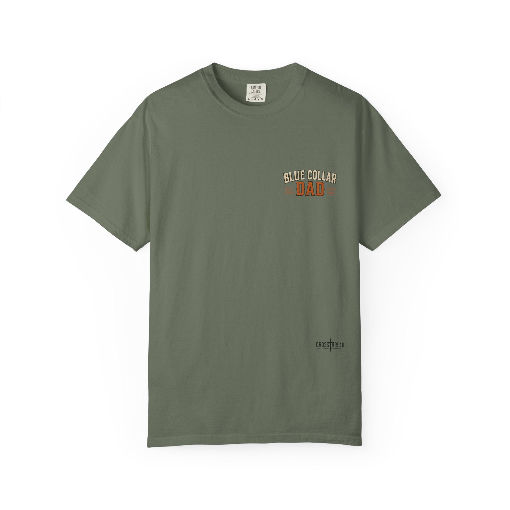 Blue Collar Dad T-Shirt — Vintage Work Gloves and Boots Design