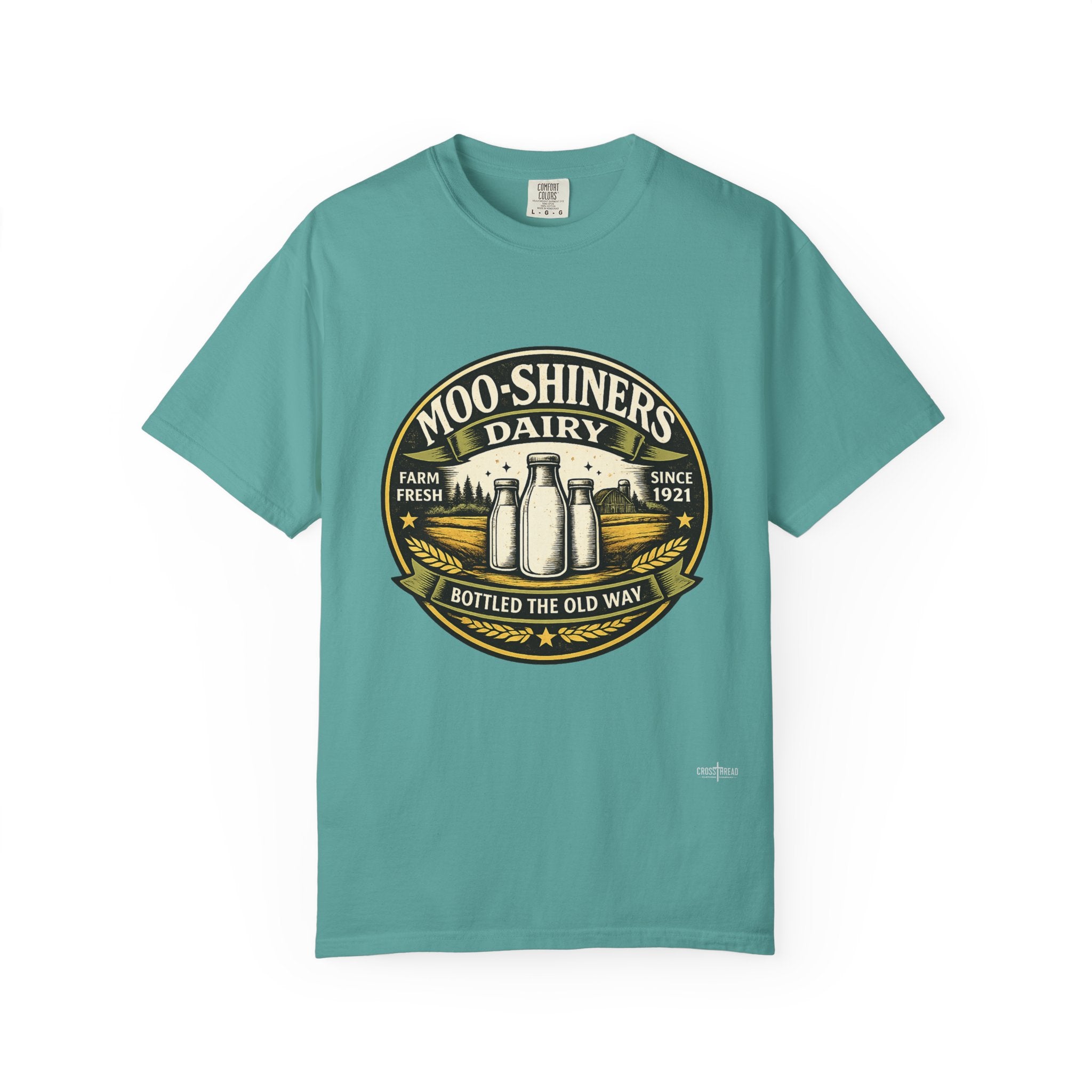 Moo-Shiners Dairy Vintage Milk Bottle T-Shirt