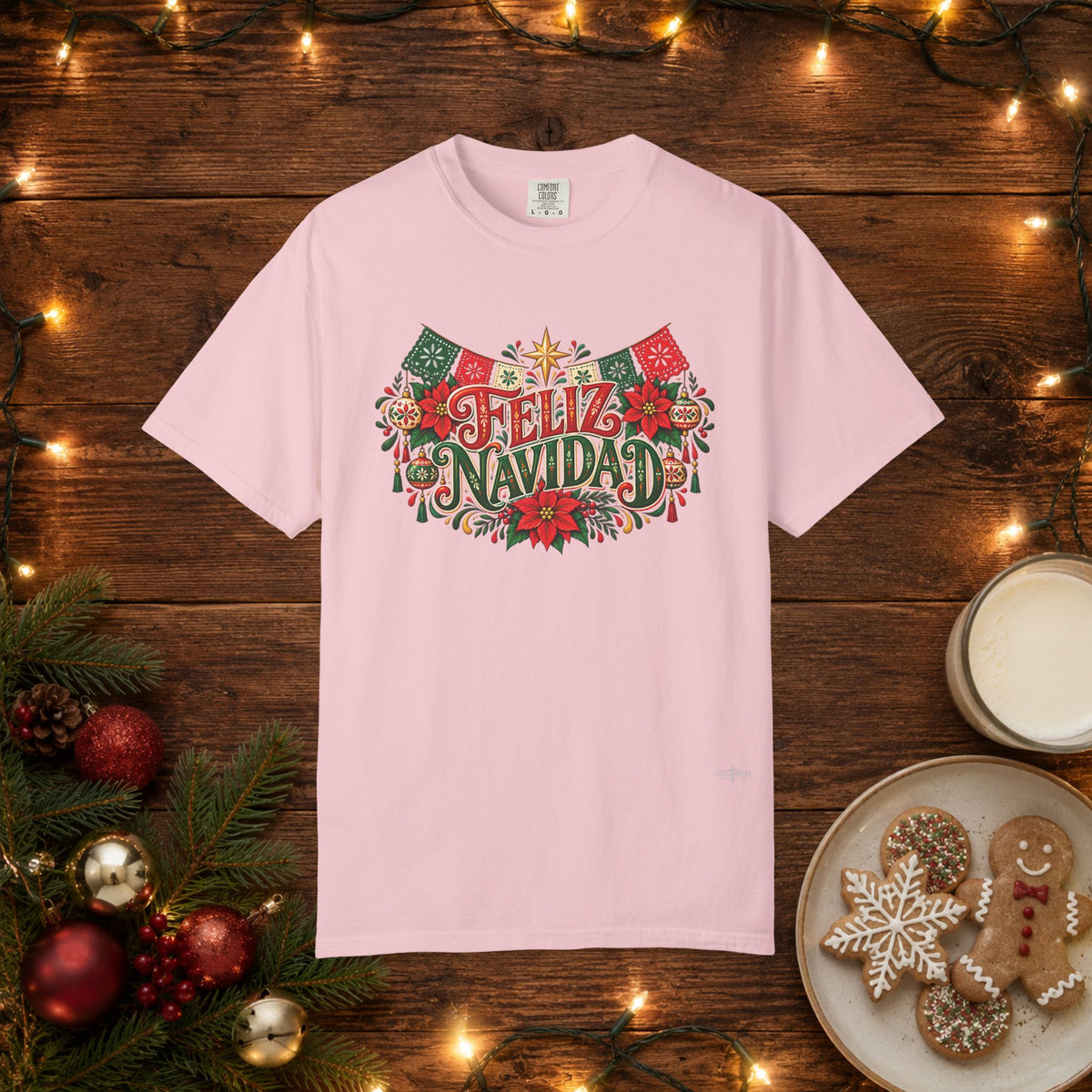 Feliz Navidad Papel Picado Comfort Colors T-Shirt