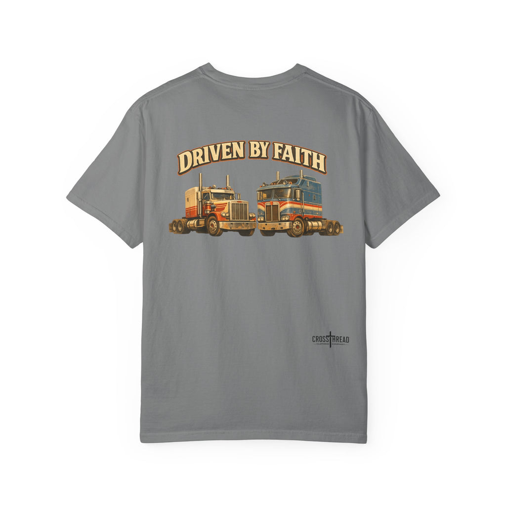Driven by Faith Vintage Style Trucker T-Shirt