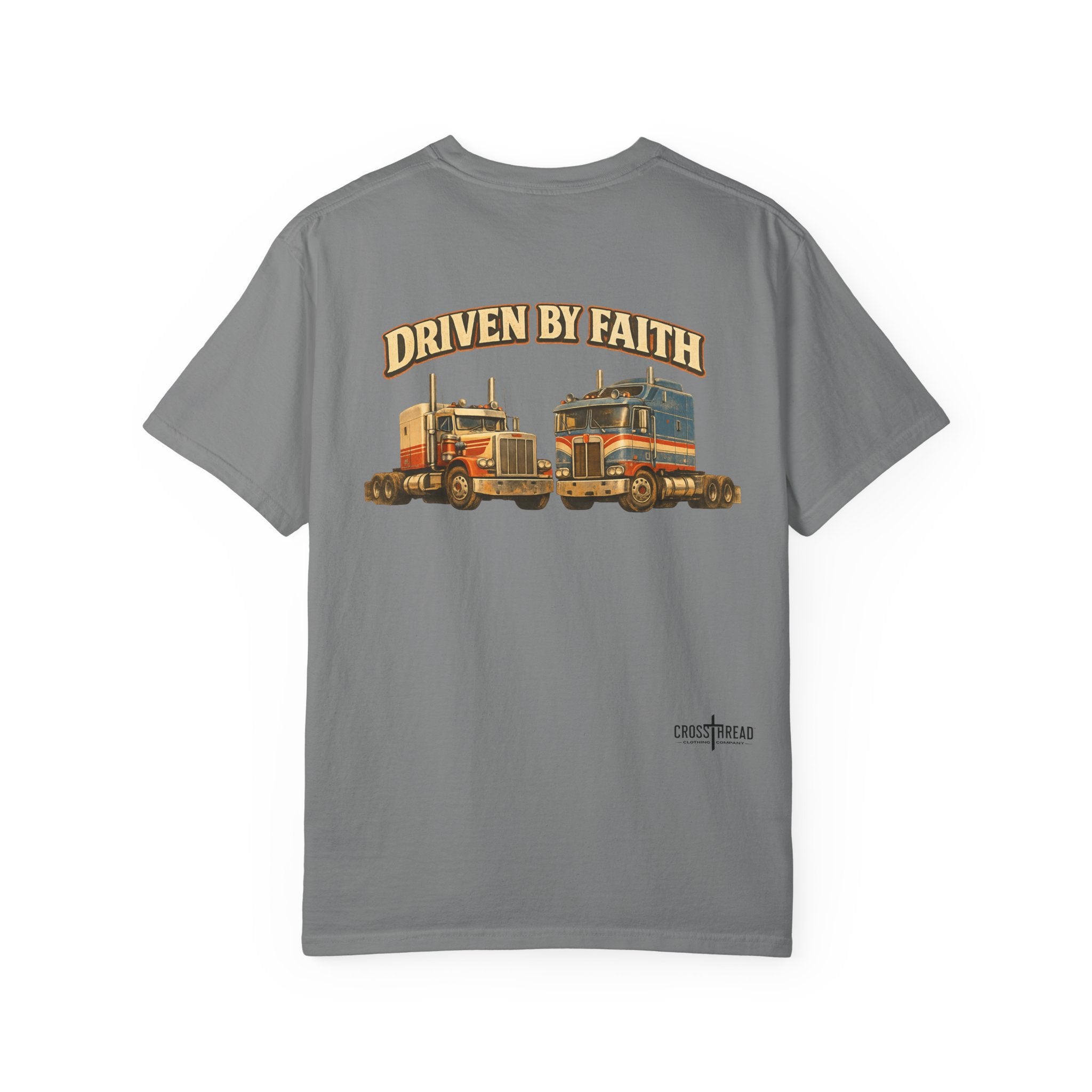 Driven by Faith Vintage Style Trucker T-Shirt
