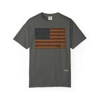 Patriotic Farmer Tractor T‑Shirt — American Flag Farm Tee