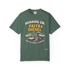 Running on Faith & Diesel T-Shirt — Trucker Semi Truck Graphic Tee