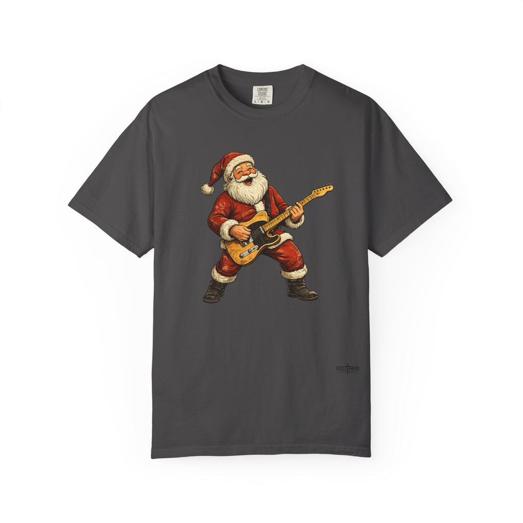 Santa T-Style Guitar Comfort Colors Shirt