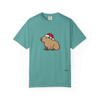 Capybara Santa Hat Comfort Colors T-Shirt