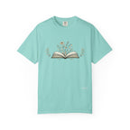 Floral Open Book T-Shirt — Book Lover Reading Tee
