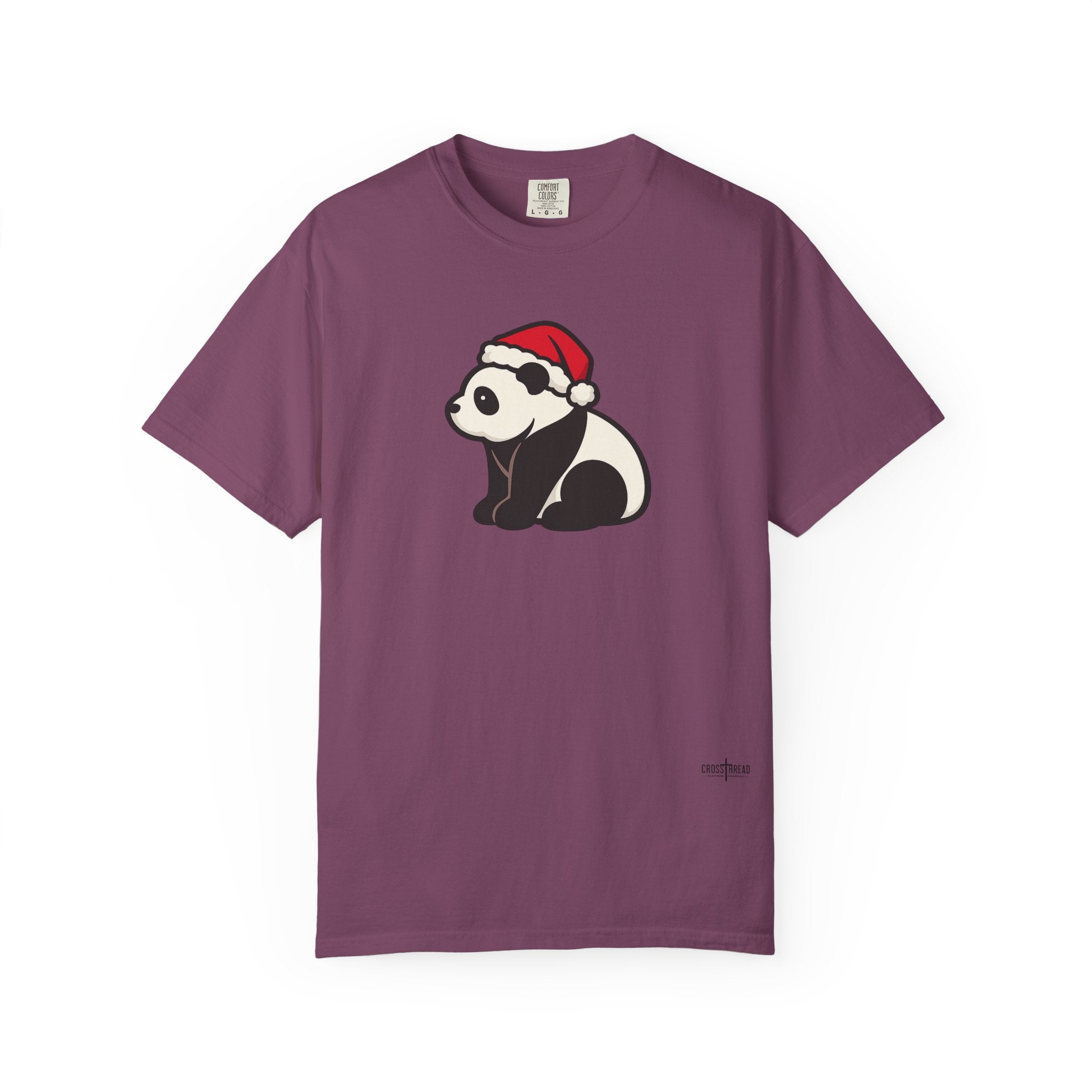 Panda Santa Hat Comfort Colors T-Shirt