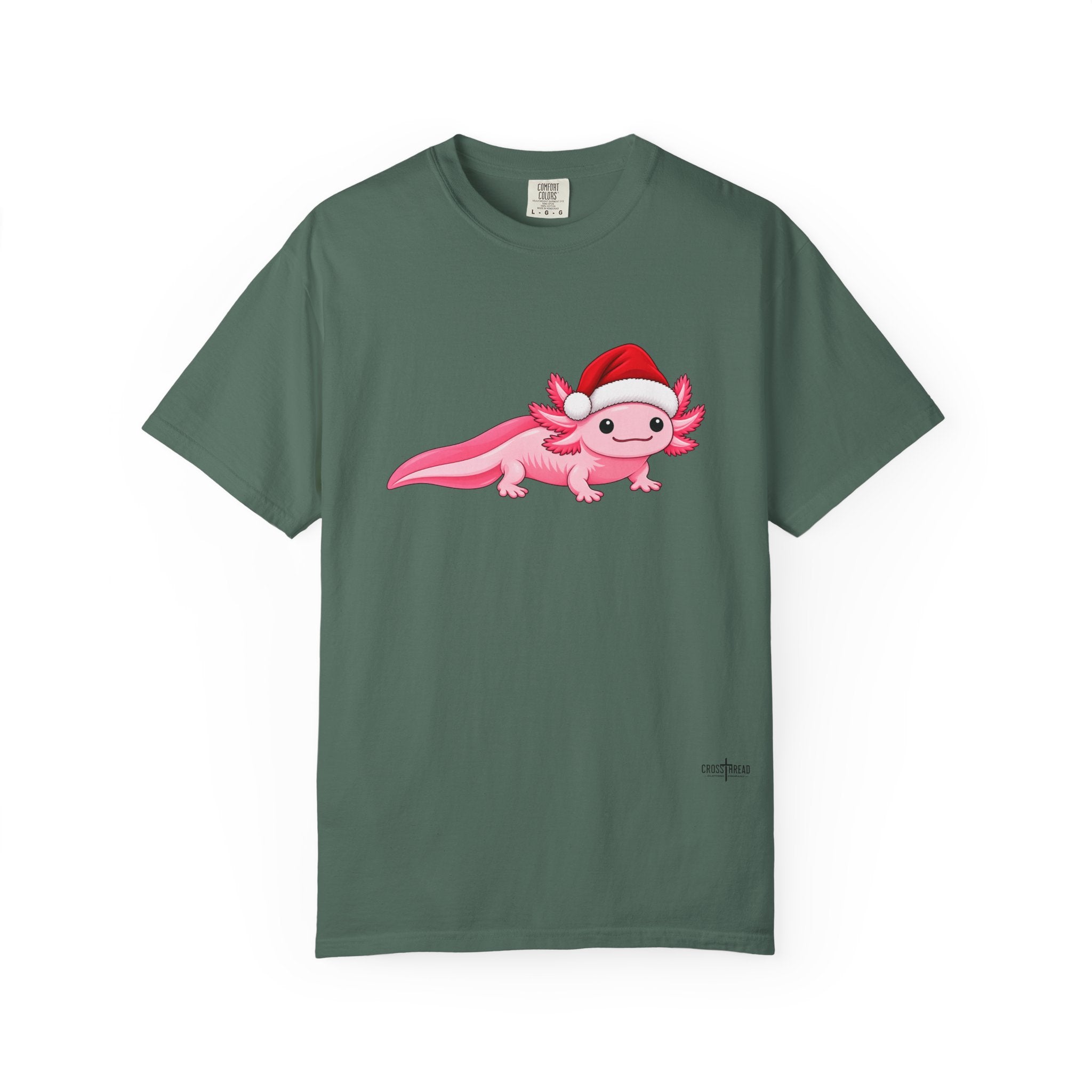 Axolotl Santa Hat Comfort Colors Shirt