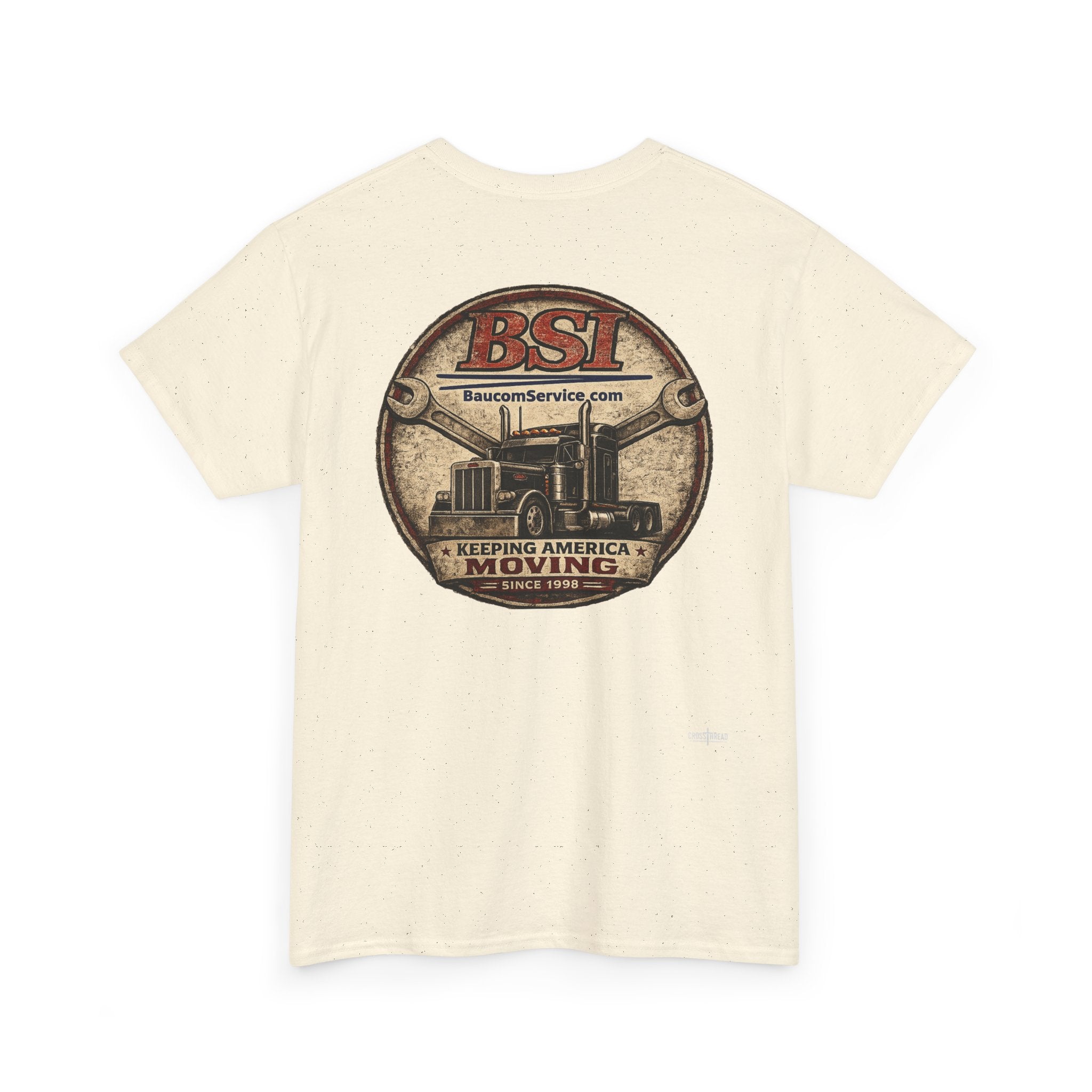 BSI Vintage Truck Logo Tee — "Keeping America Moving" Cotton T-Shirt