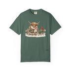 Highland Cow and Cardinal Comfort Colors Shirt