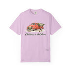 Christmas on the Farm Red Truck Comfort Colors Shirt