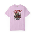 Festive & Feral Raccoon Christmas Comfort Colors T-Shirt