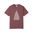 Snowy Christmas Tree Comfort Colors T-Shirt
